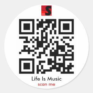 Life Is Music QR Sticker