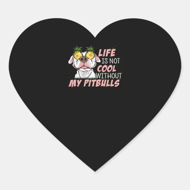 Life is not cool without my BITBULLS Heart Sticker (Front)