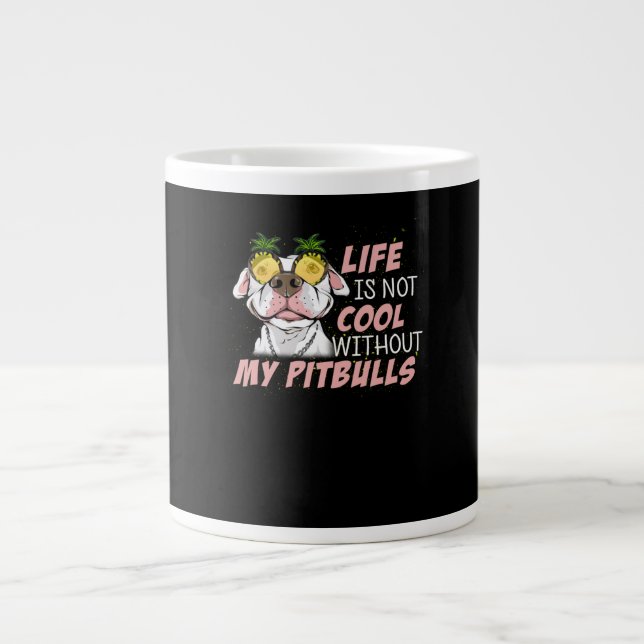 Life is not cool without my BITBULLS Large Coffee Mug (Front)