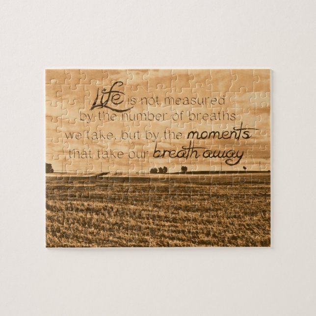 Life is Not Measured Jigsaw Puzzle (Horizontal)