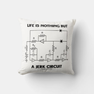 Life Is Nothing But A Jerk Circuit Physics Humour Cushion