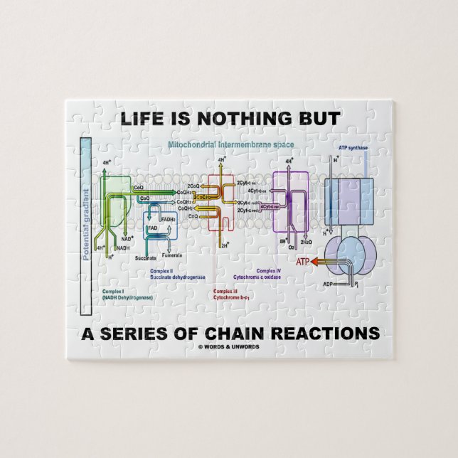 Life Is Nothing But A Series Of Chain Reactions Jigsaw Puzzle (Horizontal)