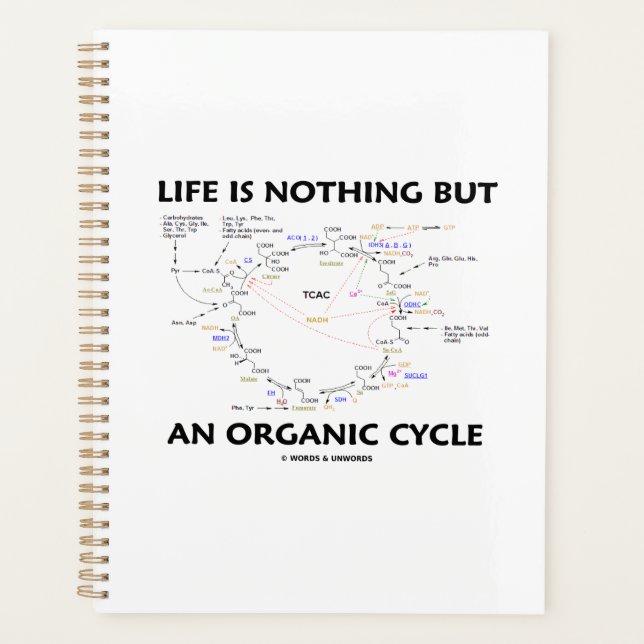 Life Is Nothing But An Organic Cycle Krebs Humour Planner (Front)