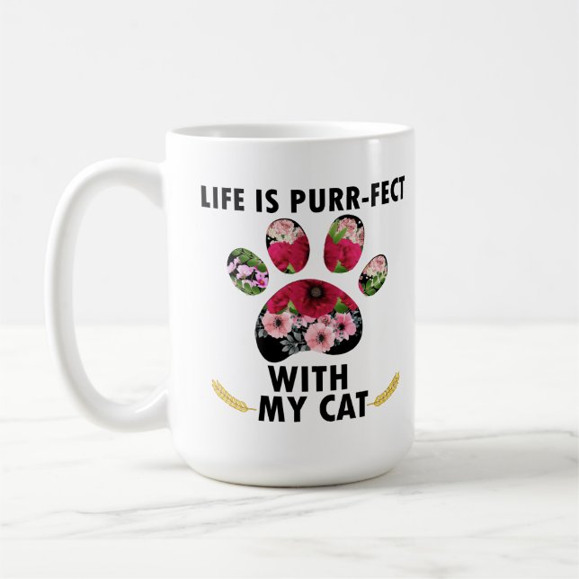 Life Is Purrfect Mug (Left)