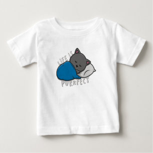 Life is Purrfect - Sleeping Cat Baby T-Shirt