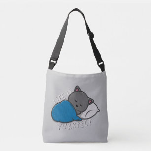 Life is Purrfect - Sleeping Cat Crossbody Bag