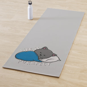 Life is Purrfect - Sleeping Cat Yoga Mat