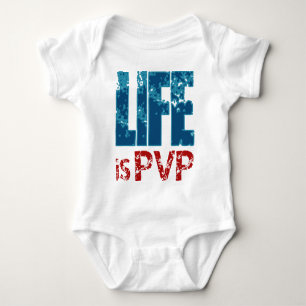 Life is PVP Gamer Design Baby Bodysuit