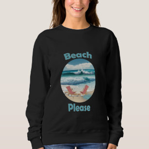 Life Is Really Good Beach Heartbeat Summer Beach V Sweatshirt