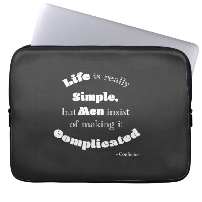 Life is really Simple...Confucius - Laptop Bag (Front)