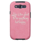 Life is Short Be Happy Pink Canvas