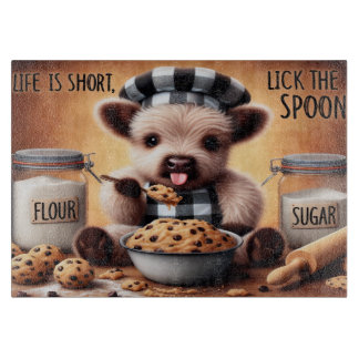 Life is Short Cow Cutting Board