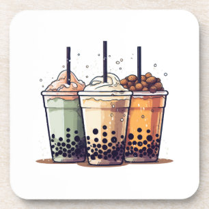 Life is short, drink the boba coaster