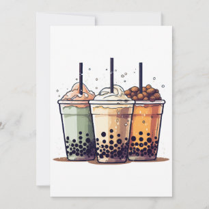 Life is short, drink the boba invitation