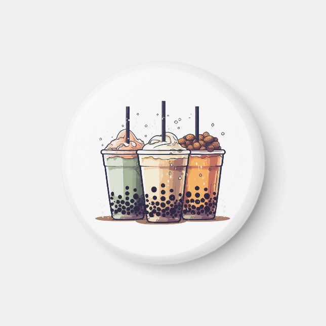 Life is short, drink the boba magnet (Front)