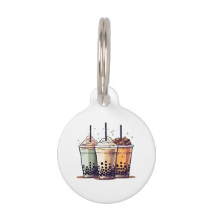 Life is short, drink the boba pet tag