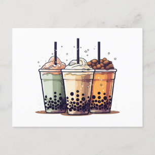 Life is short, drink the boba postcard