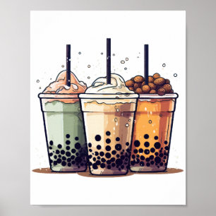 Life is short, drink the boba poster