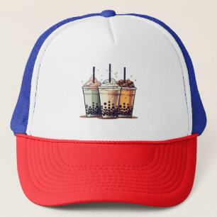 Life is short, drink the boba trucker hat