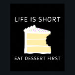 Life is Short, Eat Dessert First Wall Art<br><div class="desc">Indulge in the sweetness of life with this charming "Life is Short, Eat Dessert First" wall art. Perfect for dessert lovers and those who believe in savouring the moment, this delightful design adds a touch of whimsy to any kitchen or dining space. Whether you’re a fan of cakes, pies, or...</div>