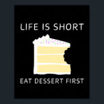 Life is Short, Eat Dessert First Wall Art<br><div class="desc">Indulge in the sweetness of life with this charming "Life is Short, Eat Dessert First" wall art. Perfect for dessert lovers and those who believe in savouring the moment, this delightful design adds a touch of whimsy to any kitchen or dining space. Whether you’re a fan of cakes, pies, or...</div>