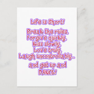 Life is Short Postcard
