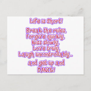 Life is Short Postcard