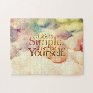 Life Is Simple Colour Shells Motivational Jigsaw Puzzle