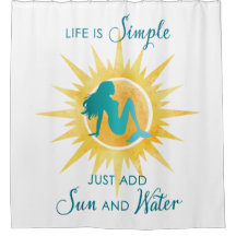 Life is Simple Shower Curtain
