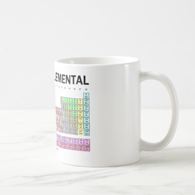 Life Is So Elemental (Periodic Table Of Elements) Coffee Mug (Right)