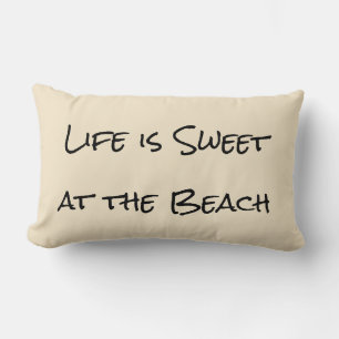 Life is Sweet at the Beach Decorative Lumbar Cushion