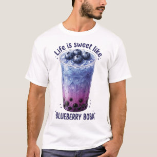 Life Is Sweet Like Blueberry Boba T-Shirt