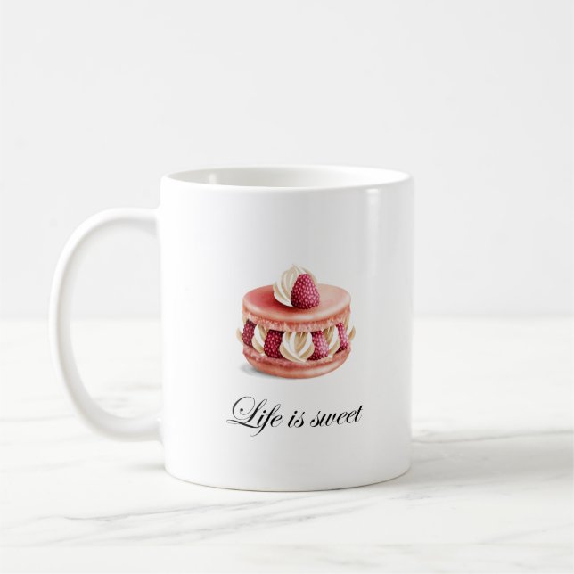 Life is Sweet Macaron Mug (Left)