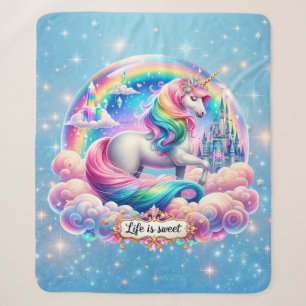 Life Is Sweet Sherpa Blanket – Cosy Cute Gift