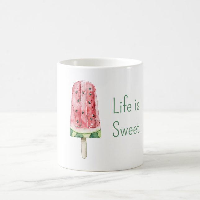 Life is Sweet Watermelon Popsicle Coffee Mug (Center)