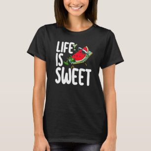 Life Is Sweet Watermelon Women Love Melon Fruit T-Shirt
