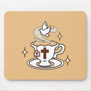 Life Is Sweet with Jesus – Christian Faith Tea Cup Mouse Pad