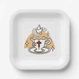 Life Is Sweet with Jesus – Christian Faith Tea Cup Paper Plate