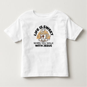 Life Is Sweet with Jesus – Christian Faith Tea Cup Toddler T-Shirt