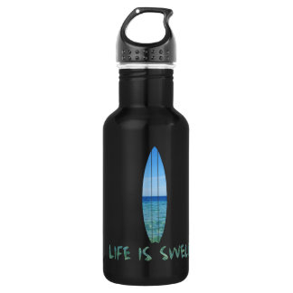 Life Is Swell Surf Board Design 532 Ml Water Bottle