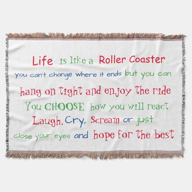 life is... throw blanket (Front)