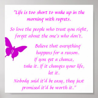 "Life Is Too Short" Motivational Poster