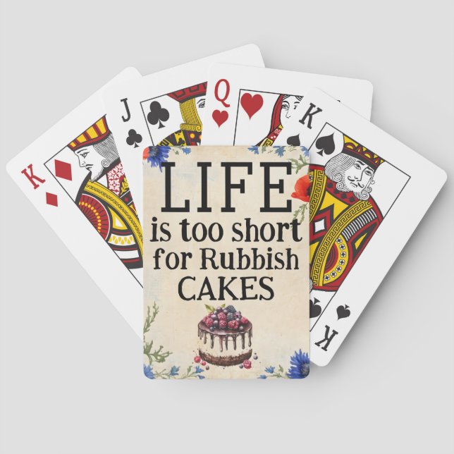 LIFE Is Too Short Playing Cards (Back)