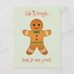 Life is tough but so are you! Get Well Christmas Holiday Postcard
