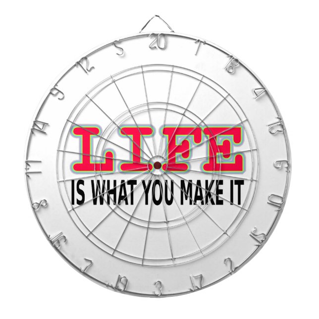 Life Is What You Make It Dartboard (Front)