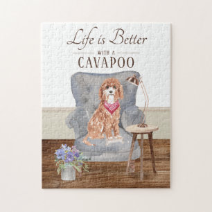 Life Is With A Cavapoo Jigsaw Puzzle