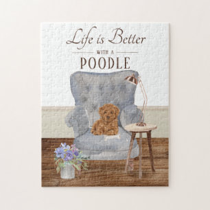 Life Is With A Poodle Jigsaw Puzzle
