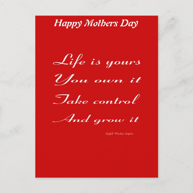 Life is yours postcard (Front)