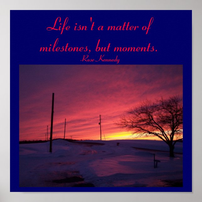 Life isn't a matter of milestones,...Quote Poster (Front)