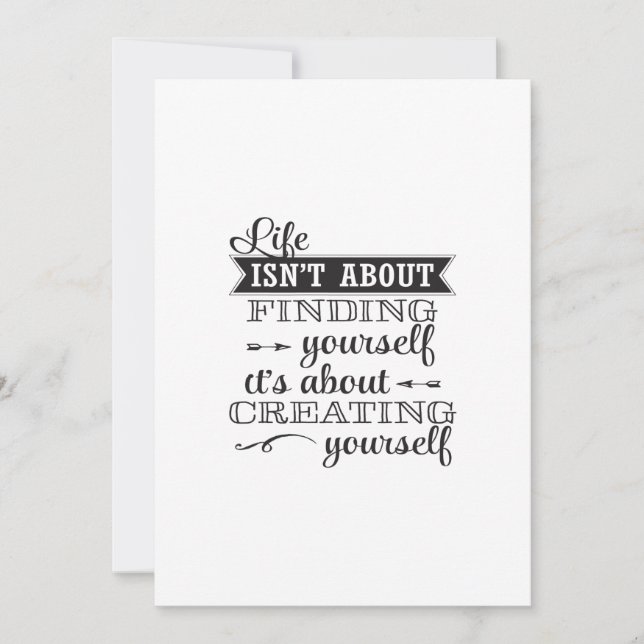 life isn't about in finding yourself it's about cr invitation (Front)